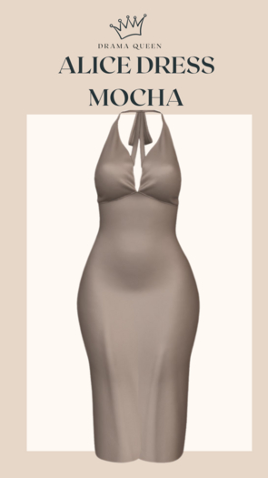 DRAMA QUEEN Alice Dress - Mocha (ADD)