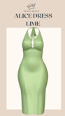 DRAMA QUEEN Alice Dress - Lime (ADD)
