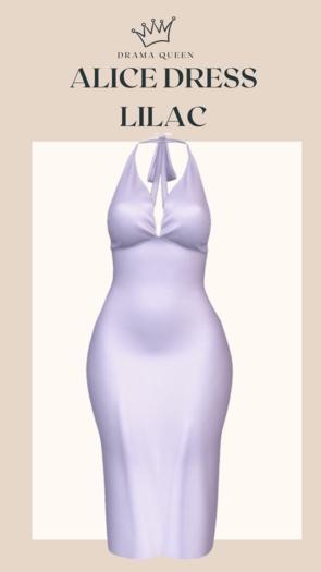 DRAMA QUEEN Alice Dress - Lilac (ADD)