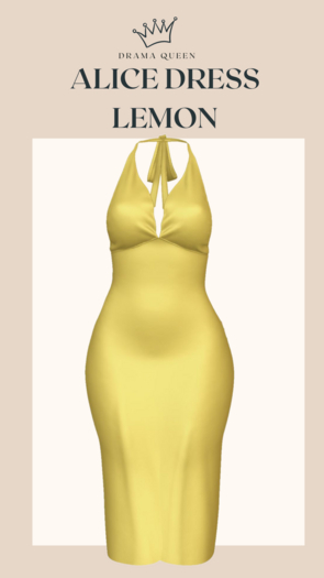 DRAMA QUEEN Alice Dress - Lemon (ADD)