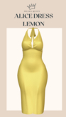 DRAMA QUEEN Alice Dress - Lemon (ADD)