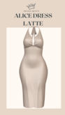 DRAMA QUEEN Alice Dress - Latte (ADD)