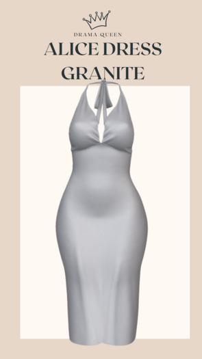 DRAMA QUEEN Alice Dress - Granite (ADD)