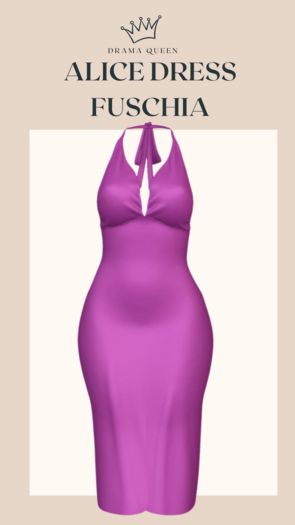 DRAMA QUEEN Alice Dress - Fuschia (ADD)
