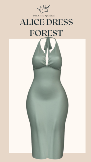DRAMA QUEEN Alice Dress - Forest (ADD)