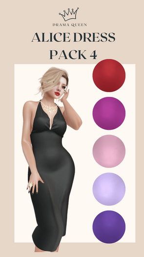 DRAMA QUEEN Alice Dress - Pack 4 (ADD)