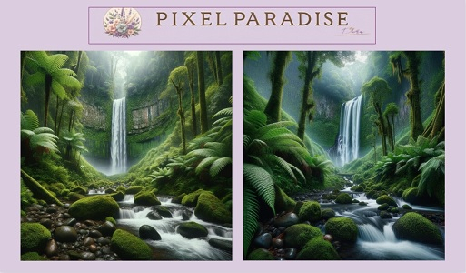 PIXEL PARADISE - Rainforest Waterfall