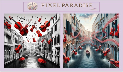 PIXEL PARADISE - Red Violins