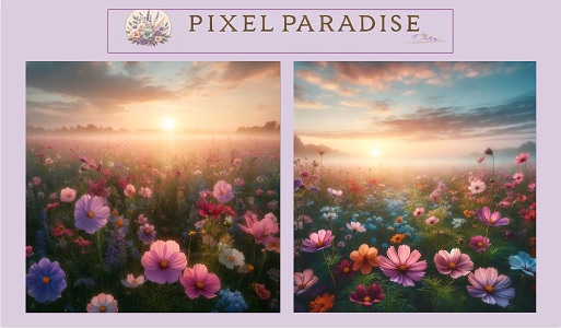 PIXEL PARADISE - Wildflower Field