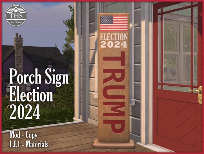 PORCH SIGN - ELECTION 2024 - DONALD TRUMP PORCH SIGN - DONALD TRUMP - DONALD - TRUMP - PORCH - SIGN - ELECTION