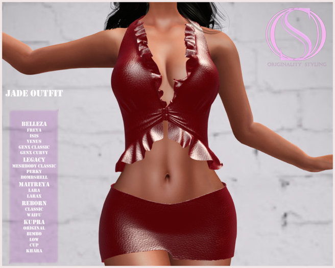 Originality styling Jade  outfit leather red