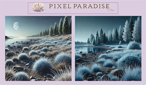 PIXEL PARADISE - Lakeside at Night