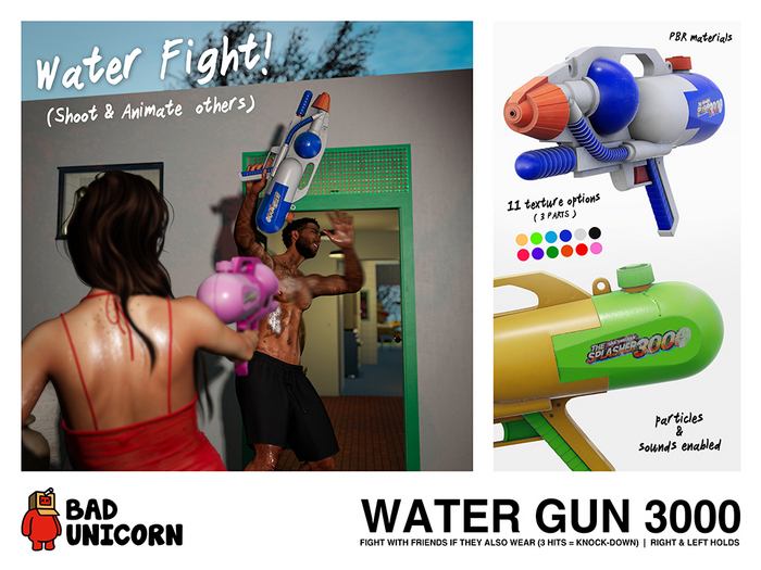 Water Gun 3000 (spray & fight friends)