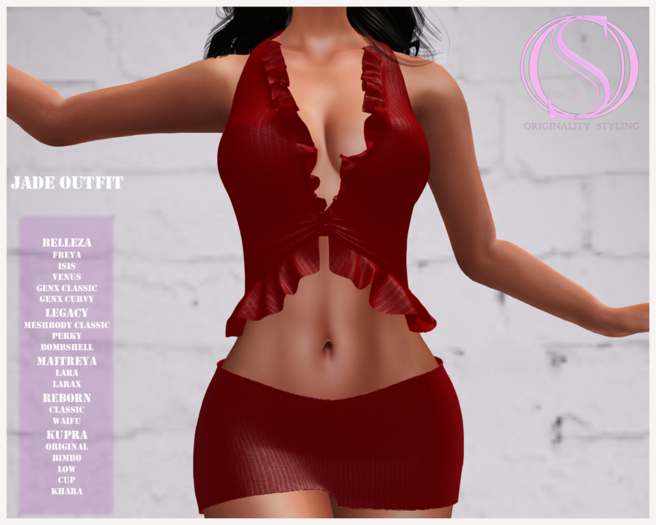 Originality styling Jade outfit red