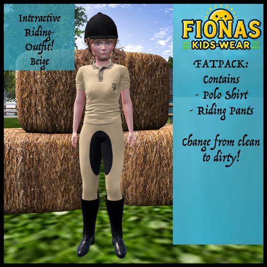 REBIRTH - Riding Outfit beige - Riding Pants and Polo Shirt