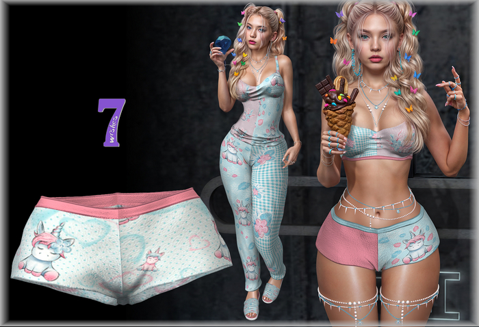 <7w> Lazy Day Shorts - Unicorn 1 ~LaraX, Reborn, Legacy, Senra Jamie~