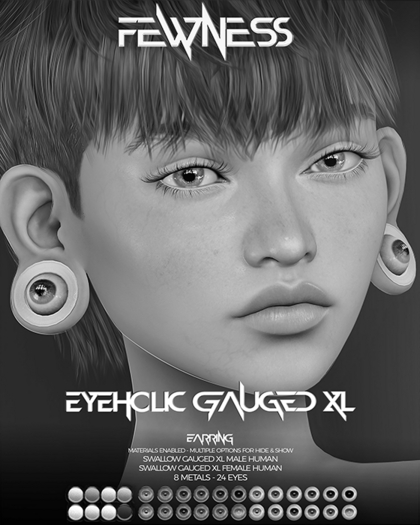 Fewness - Eyeholic Gauged XL Earring - DEMO