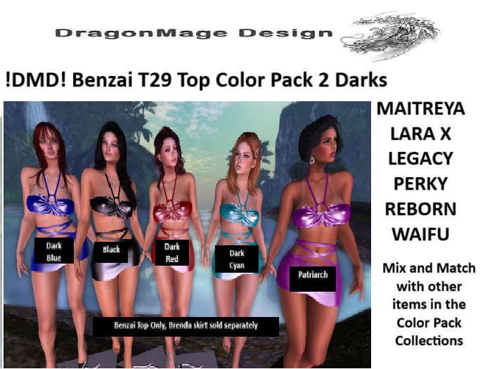 !DMD! Benzai T29 Top Color Pack 2 Darks