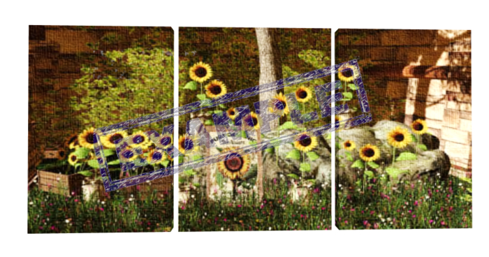 Sunflowers - Three Panel Canvas Display