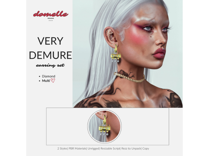 Domelle: Very Demure Earring FP