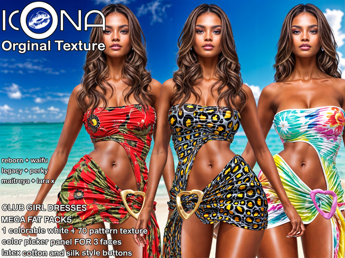 ICONA / CLUB GIRL DRESS MEGA FAT PACKS PATTERN TEXTURES