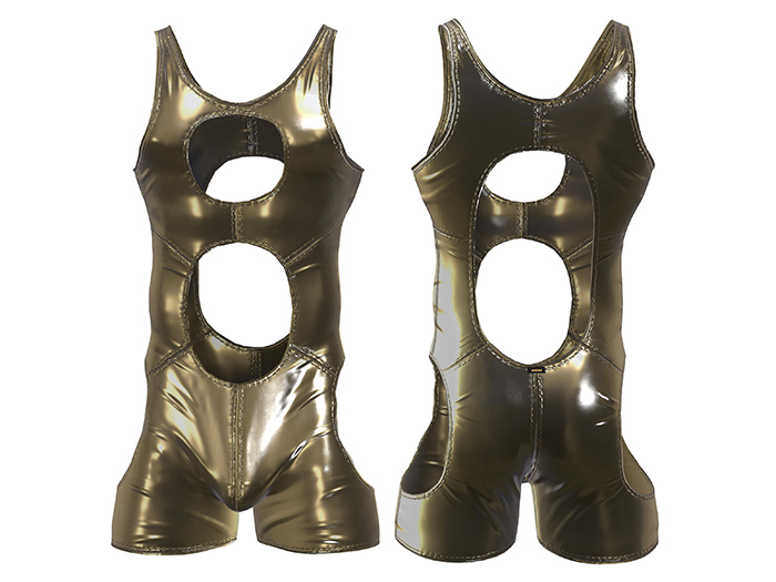 TwoSided Romper Rooster gold