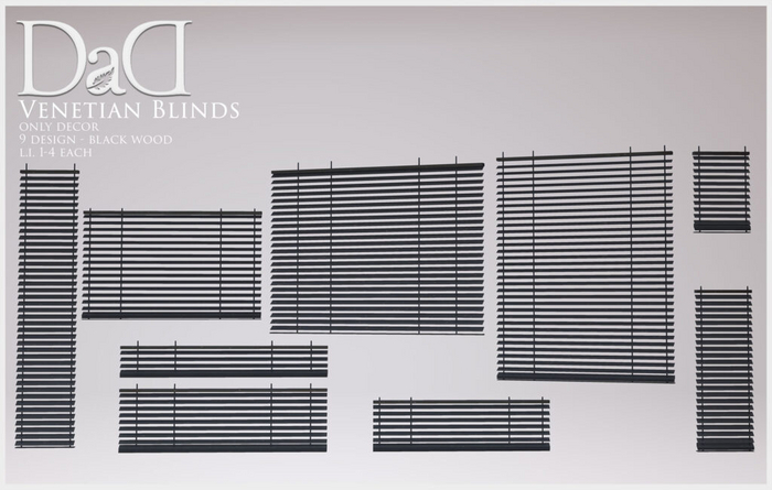 DaD - Venetian Blinds - Black Wood