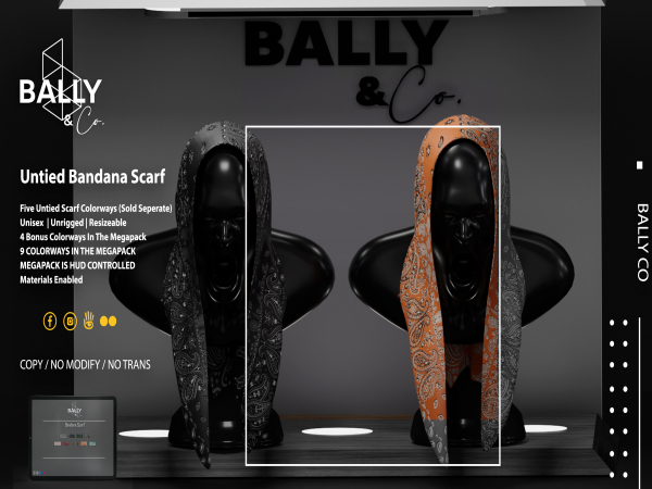 'BALLY & CO' - Untied Bandana Scarf DEMO