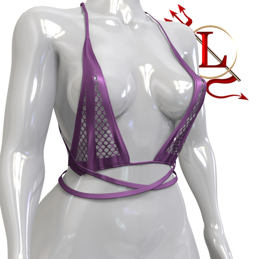 Purple Fishnet Tinsley TOP WAIFUS