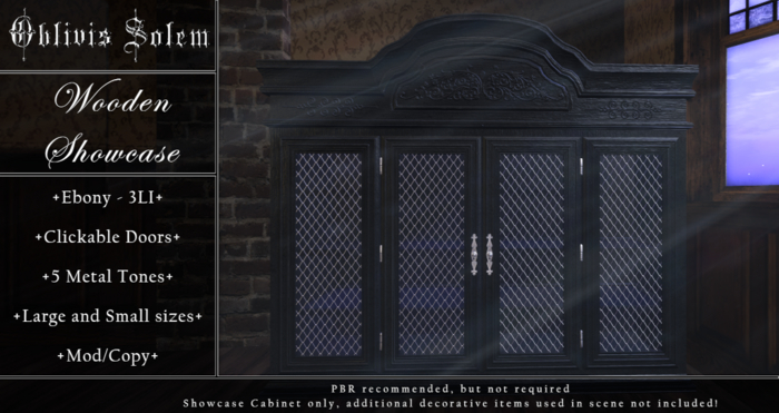 [+Oblivis+] Wooden Showcase Ebony