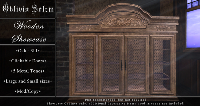 [+Oblivis+] Wooden Showcase Oak