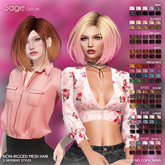 /Wasabi Pills/ Sage Mesh Hair - Style 2 - Lunar Ombre RARE