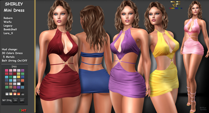 R.F. -  SHIRLEY Mini Dress (30 Colors) 