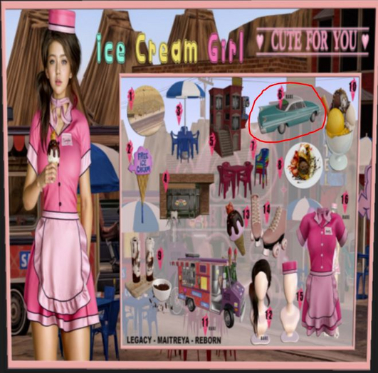 Cute For You - Ice Cream Girl - 06 Car RARE