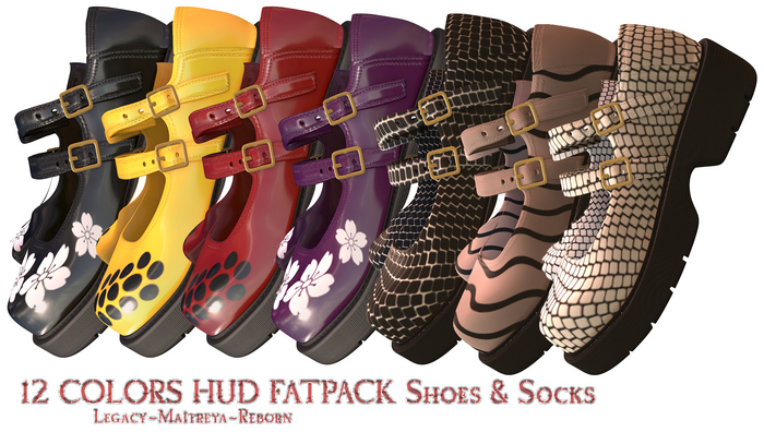 ANNA'[Beth Shoes&Socks]Fatpack solid