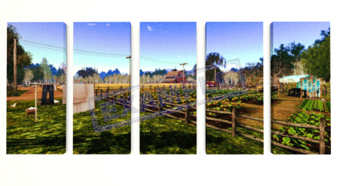 Countryside - Five Panel Canvas Display