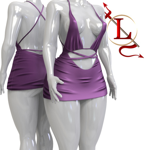 Purple Remmy DRESS REBORN