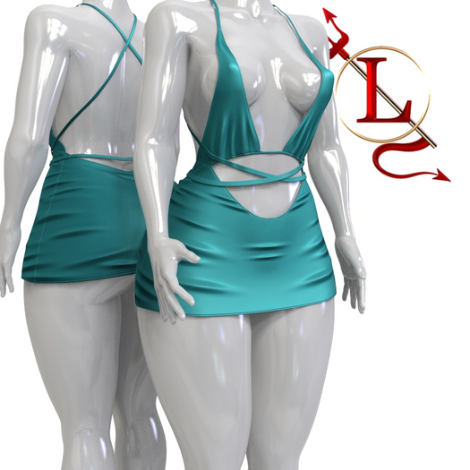 Teal Remmy DRESS REBORN