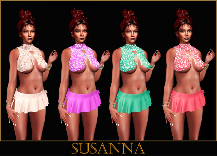 Demo Susanna Dress for Erika,Larax and petite, Legacy, perky,Erika, Reborn,waifus,genX classic,curvy,maitreya,petite,