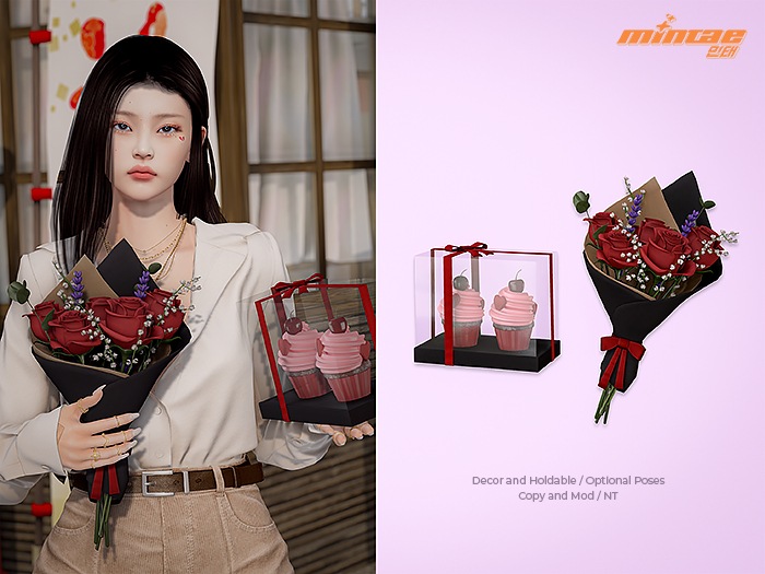 mintae. Roses Bouquet and Cupcakes - Red