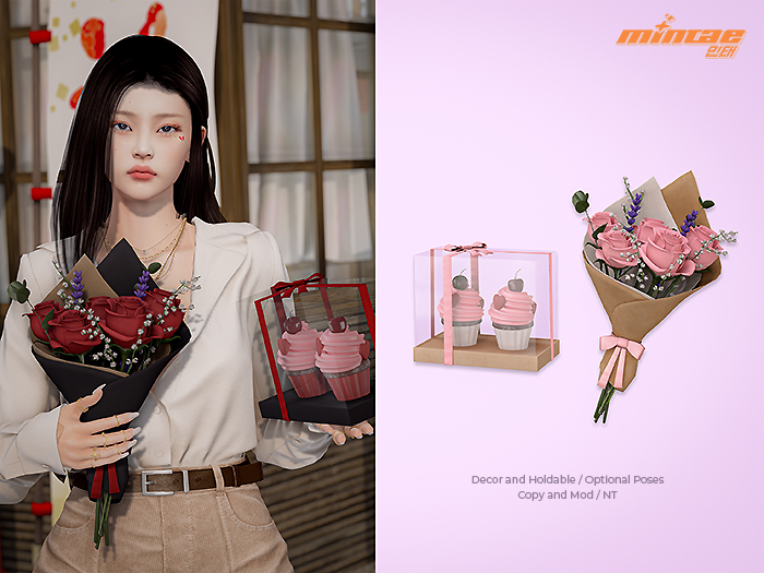 mintae. Roses Bouquet and Cupcakes - Pink