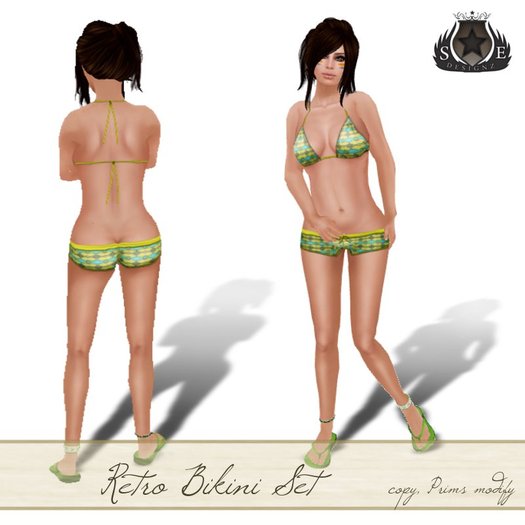 [SE*Designz] Retro Bikini Set - yellow Triangle