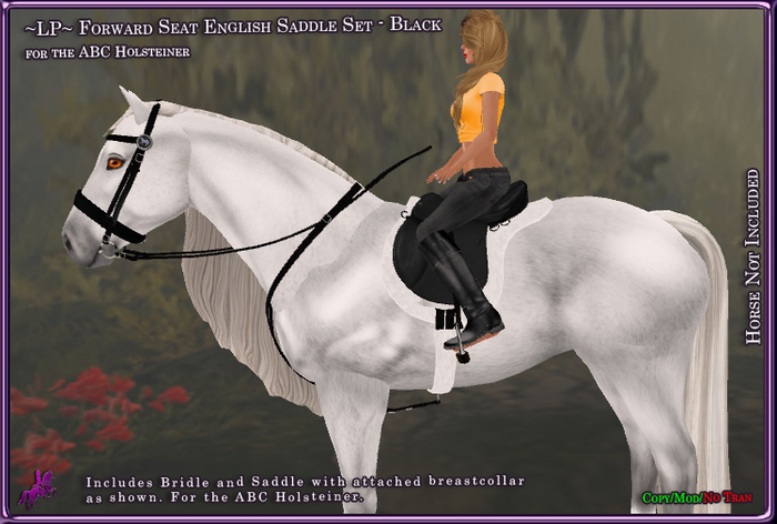 ~LP~ Forward English Saddle Set [BOXED] ABC Holsteiner Black