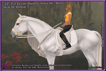 ~LP~ Flat Dressage Saddle Set [BOXED] ABC Holsteiner White