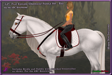 ~LP~ Flat Dressage Saddle Set [BOXED] ABC Holsteiner Red