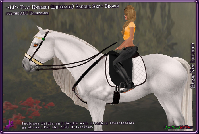 ~LP~ Flat Dressage Saddle Set [BOXED] ABC Holsteiner Brown