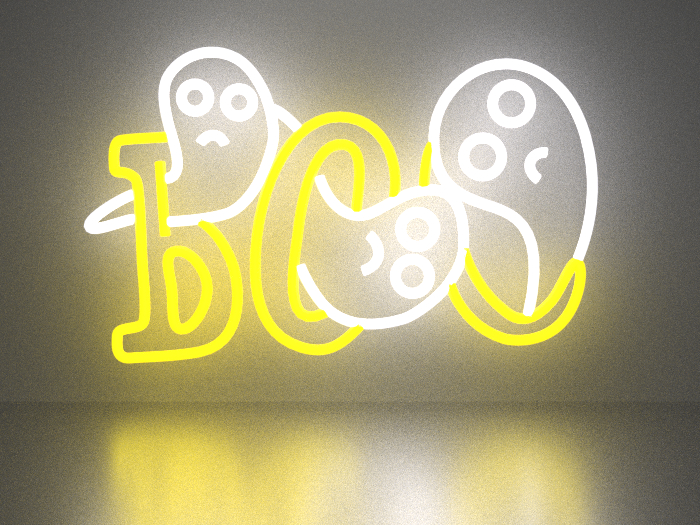 Ghost neon sign Full Permission