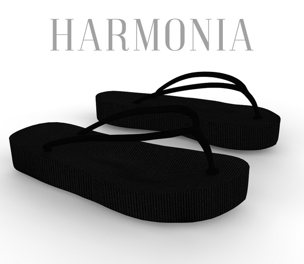 Black Platform Flip Flops LaraX