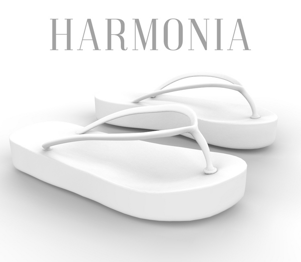 White Platform Flip Flops LaraX