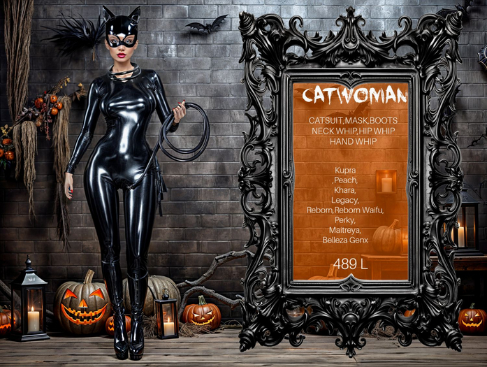 ⭐Catwoman Costume Set,Halloween,Costume,Catwoman,All INcluded, Catsuit,Super Hero